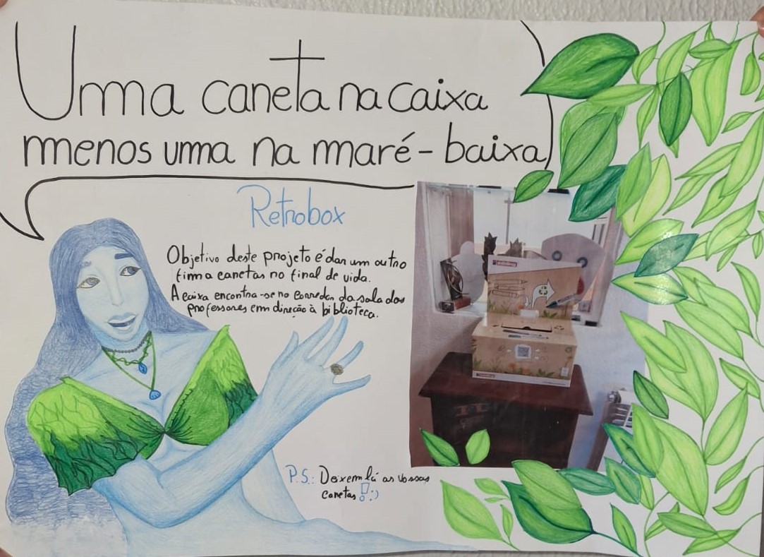 Uma caneta na caixa menos uma na maré baixa.