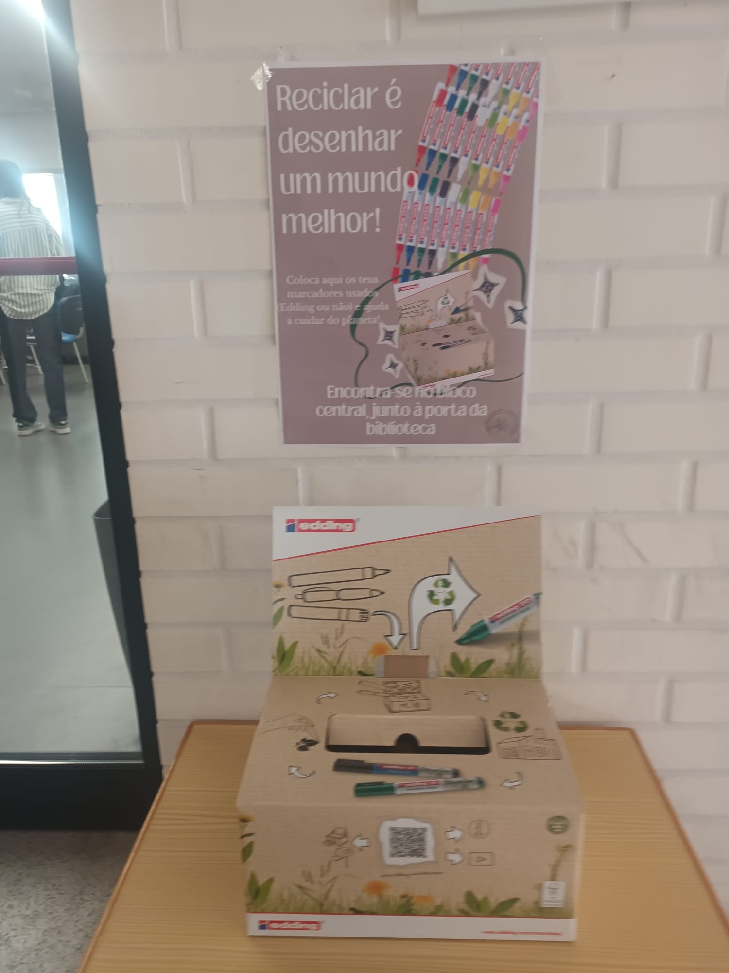 Localização da caixa e do cartaz Return box